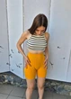 Шорты велосипедки женские в рубчик однотонные H&M Оранжевые 17830 M (укр 44-46) - изображение 6