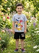 Детский летний костюм для мальчика (футболка + шорты) Paw Patrol 98-104 см Серый меланж - изображение 1