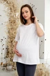 Хлопковая футболка для беременных и кормящих для любого срока Ankara S/M Lullababe Белый LB09AN102 - изображение 1