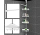 Універсальна кутова телескопічна полиця для ванної кімнати Multi Corner Shelf 4 яруси 205 6 - изображение 3