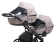 Коляска 2 в 1 для двойні Bair Kiwi DUO Soft BKD-455-1 капучино - зображення 6