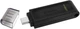 Флеш-накопичувач USB3.2 128GB Type-C Kingston DataTraveler 70 Black (DT70/128GB) - зображення 3