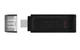 Флеш-накопичувач USB3.2 64GB Type-C Kingston DataTraveler 70 Black (DT70/64GB) - изображение 4