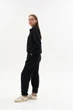 Женский спортивный костюм Half Zip из плотной трехнитки петля кофта и штаны черный демисезонный M - изображение 2