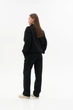 Женский спортивный костюм Half Zip из плотной трехнитки петля кофта и штаны черный демисезонный M - изображение 6