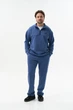 Мужской спортивный костюм Half Zip из плотной трехнитки петля кофта и штаны индиго демисезонный S - изображение 1
