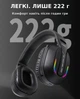 Игровые беспроводные наушники KOMC GT100 с RGB-подсветкой, Bluetooth 5.4 + 2.4G + AUX, для ПК, PS4, PS5, Xbox, телефона Black - изображение 5