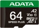 Karta pamięci microSD Adata Speed Plus 64GB z adapterem SD (UD64GUI3V30A2SP-RA1) - obraz 2