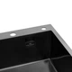 Кухонна мийка Kroner 500х500 KRP Schwarze 5050HM PVD (3.0/1.0 мм) чорна - зображення 6