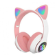 Бездротові Bluetooth навушники з вушками CATEAR BT5 з RGB підсвічуванням, вологозахищені, повнорозмірні Pink - зображення 2