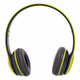 Бездротові Bluetooth навушники з мікрофоном Usams Wireless P47-BT5 складні, повнорозмірні MP3, FM, microSD Green - зображення 2