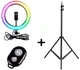 Кільцева селфі лампа Ring Light MJ26 RGB з утримувачем для смартфона + штатив-трипод 200 см + bluetooth пульт - зображення 2