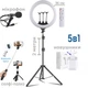 Набор блогера 5 в 1 Кольцевая лампа Ring Light LS360 36см со штативом 2м, микрофон петличка, селфи-палка с пультом Bluetooth, наушники - изображение 1