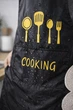 Фартук кухонный с полотенцами и карманом Cooking Szkoy черный - изображение 3