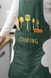 Фартук кухонный с полотенцами и карманом Cooking Szkoy зеленый - изображение 5