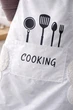 Фартук кухонный с полотенцами и карманом Cooking Szkoy серый - изображение 4