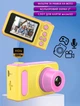 Дитячий цифровий фотоапарат з відеозйомкою Camera V7 екран 2", 4 ігри, редактор фото Жовтий з рожевим - зображення 1