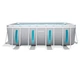 Каркасный бассейн Intex 26770 Prism ClearView Rectangular Pool, 400×200×122 см с прозрачными окнами, насосом, лестницей, тентом и подстилкой (IND-26770) - изображение 4