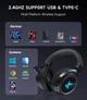 Ігрові бездротові навушники Mchose X9 White 7.1 Sound, 2000 mAh, Bluetooth, 2.4G - изображение 3