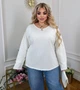 Свитшот женский из трехнитки петля оверсайз базовый весенний G&M k-128763 62-64 Размер цвет молоко - изображение 1