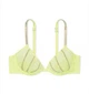 Комплект Victoria's Secret Very Sexy Sheer Shine Unlined Low-Cut Demi Bra та Thong Panty виконаний у яскравому кольорі Citron Glow ,зі стразами, Лимонний жовтий 34C-S - зображення 4