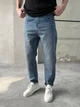 Мужские джинсы Difransel Slim Crop Fit 36 синие с потертостями - изображение 1