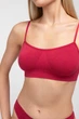 Безшовний топ на тонких бретелях Giulia CAMI TOP L/XL Bordo-winterberry, повсякденний з мікрофібри, для спорту, жіночі топи - зображення 3