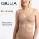 Жіночий топ із функцією бюстгальтера Giulia BRA DOUBLE SHAPEWEAR L/XL Beige-nude, з моделюючим ефектом, безшовний топ бра - зображення 1