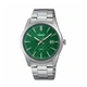 Мужские классические часы Casio MTP-VD03D-3A1 серебристые с зелёным циферблатом - изображение 1