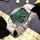 Мужские классические часы Casio MTP-VD03D-3A1 серебристые с зелёным циферблатом - изображение 3