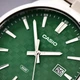 Мужские классические часы Casio MTP-VD03D-3A1 серебристые с зелёным циферблатом - изображение 7