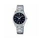 Женские классические часы Casio LTP-V005D-1B серебристые с чёрным циферблатом - изображение 1