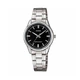 Женские классические часы Casio LTP-V005D-1A серебристые с чёрным циферблатом - изображение 1