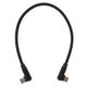 Кабель переходник угловой USB Type-C M/M Fast Charge PD66W 3A Black, 25 см (48885) - изображение 1
