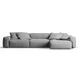 Большой мягкий модульный угловой диван в стиле лофт MeBelle MODE-CORNER 230x140 в гостиную, светло-серый шенилл - изображение 4