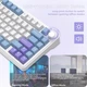 Бездротова ігрова механічна клавітура Attack shark x85 White countur gradient 75%, Hot-Swap, RGB, 2.4GHz/Bluetooth/USB - изображение 9