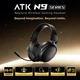 Ігрові бездротові навушники ATK Neptune N9 Ultra Sltellar Orange, 2.4 GHz/Bluetooth/USB, 1500 мА·год, 270г. - изображение 2