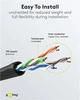 Патч-корд Goobay RJ45 UTP6a 0.25m patch Ultra Flexi PoE+ LS0H-TPE чорний(75.07.9174) - зображення 6