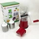 Овочерізка мультислайсер Tabletop Drum Grater Kitchen Master Терка для овочів та фруктів 3 насадки. Колір: червоний - зображення 3