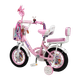 Велосипед Corso Emily 12 дюймов 2-х колесный для детей 3-4 года рост: 80-100 см с ручным и ножным тормозом, корзинкой и дополнительными колесами для девочки розовый - изображение 9