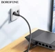 Мережевий інтернет кабель для роутера Borofone BUS01 CAT6 High-Speed 1Gbts LAN RJ45 1м - Black - зображення 5