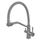 Смеситель для кухни с силиконовым изливом Zerix FUL-021 Graphite Refl.Gray из нерж. стали SUS304 с выходом для пит.воды (ZX6000) - изображение 2