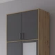 Антресоль высокая Doros Ронди Дуб Артизан/Графит 2 ДСП 82х52х65 (DRS-011905) - изображение 3