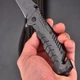 Карманный нож TacticalBlade со стропорезом и стеклобоем, черный - изображение 3