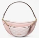 Сумка Michael Kors Hollis Medium 2-in-1 Pebbled Leather and Logo Jacquard Shoulder Bag Рожевий - зображення 1