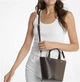Сумка кросбоді Michael Kors Flora Medium Signature Logo and Pebbled Leather Crossbody Bag Brown - зображення 3
