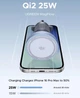 Автомобильный держатель с беспроводной зарядкой UGREEN MagFlow 25W MagSafe Qi2 Fast Charger для iPhone - изображение 3