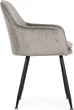 Krzesło welurowe ModernHome by Multistore Jasno-szare TH-DC-4 (5905817011742) - obraz 4