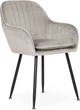 Krzesło welurowe ModernHome by Multistore Jasno-szare TH-DC-4 (5905817011742) - obraz 5