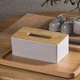 Коробка для серветок з дерев'яною кришкою LOW 2283W, Біла - зображення 9